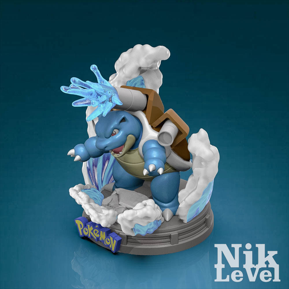 Blastoise Pokemon 3D Printable  3D print model_10