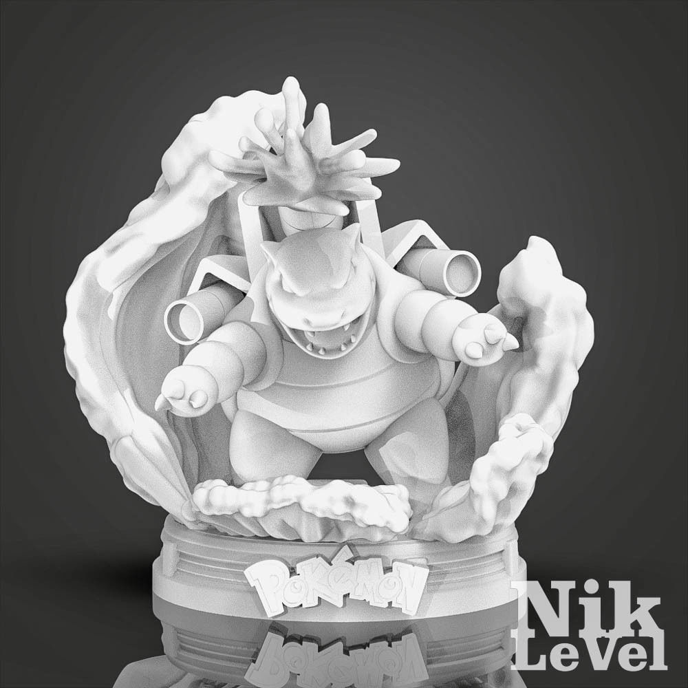 Blastoise Pokemon 3D Printable  3D print model_11