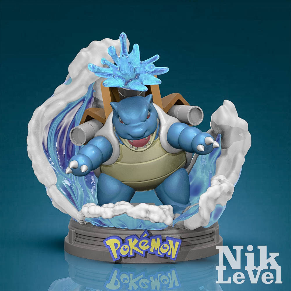 Blastoise Pokemon 3D Printable  3D print model_2