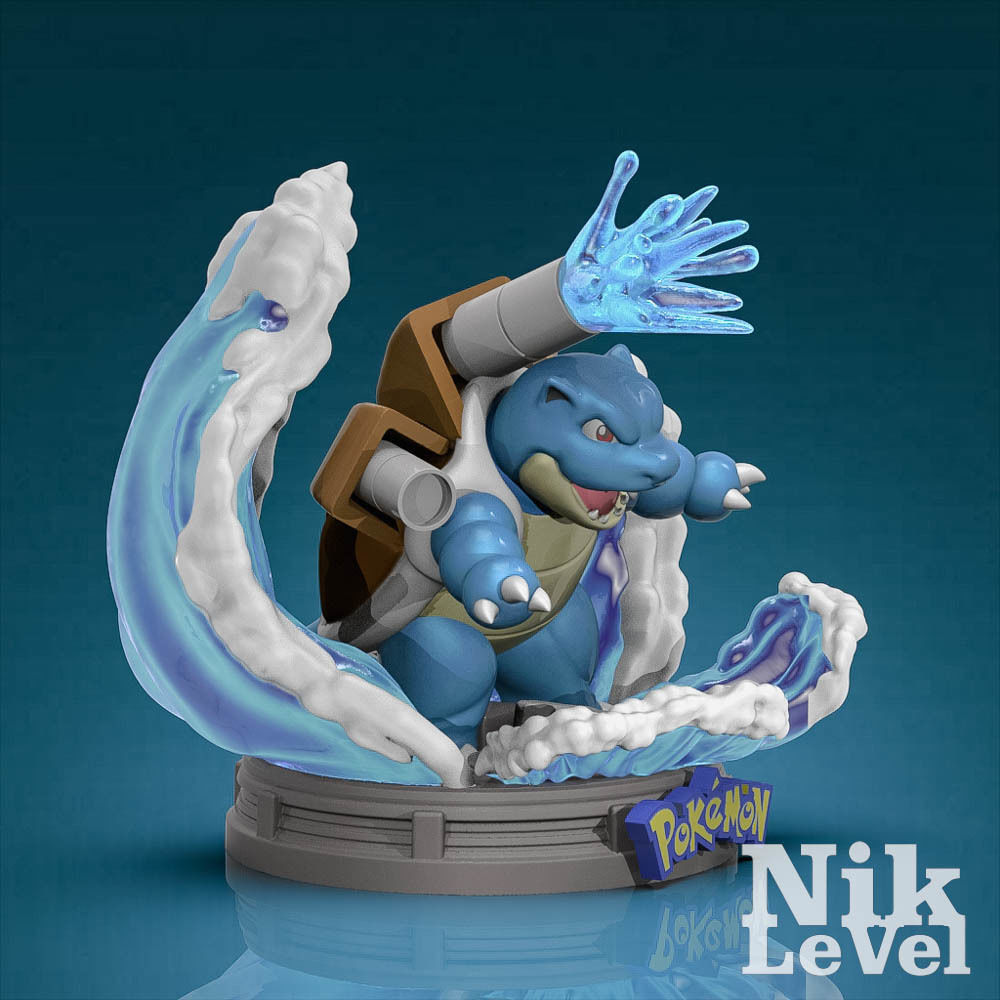 Blastoise Pokemon 3D Printable  3D print model_8