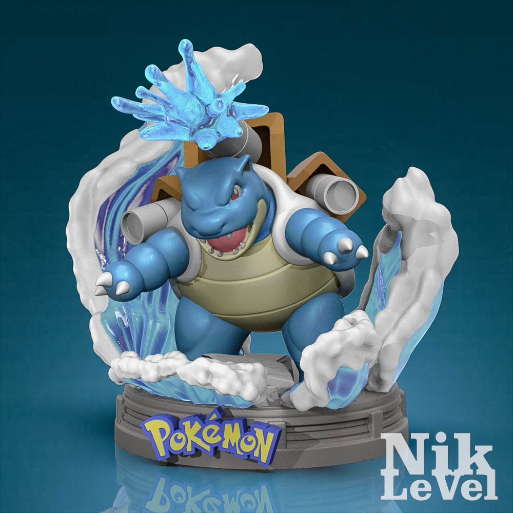 Blastoise Pokemon 3D Printable  3D print model_3