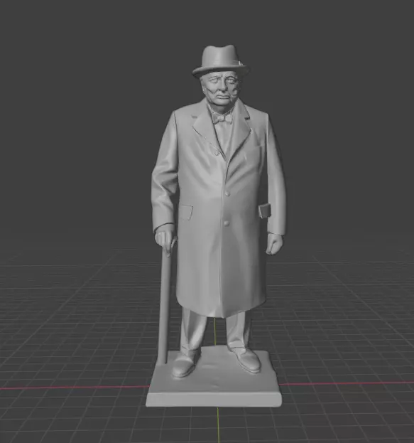 Winston Churchill 3D print model_2