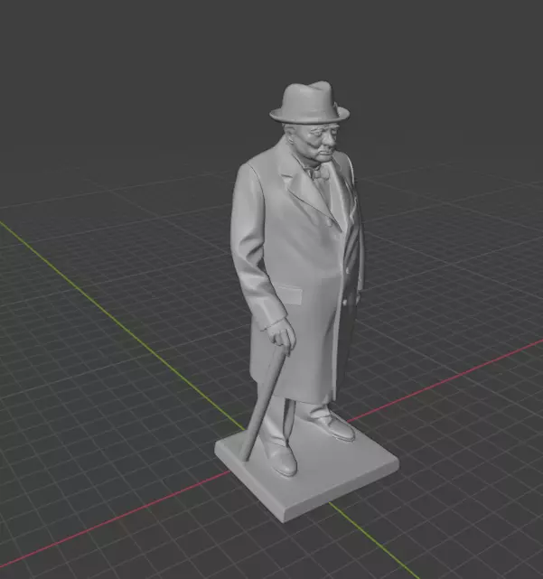 Winston Churchill 3D print model_18