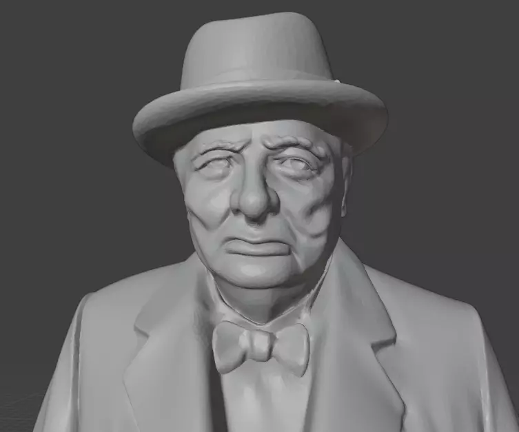 Winston Churchill 3D print model_23