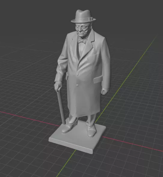 Winston Churchill 3D print model_13