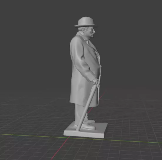 Winston Churchill 3D print model_3