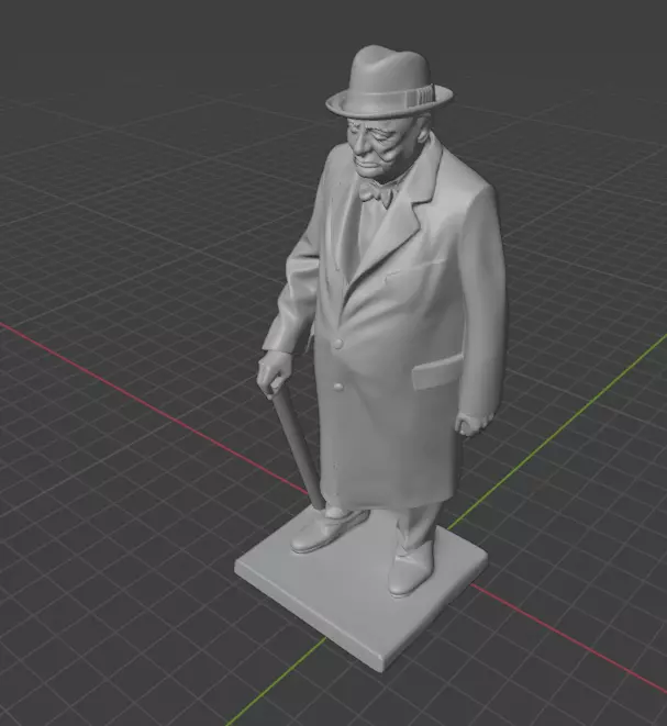 Winston Churchill 3D print model_10