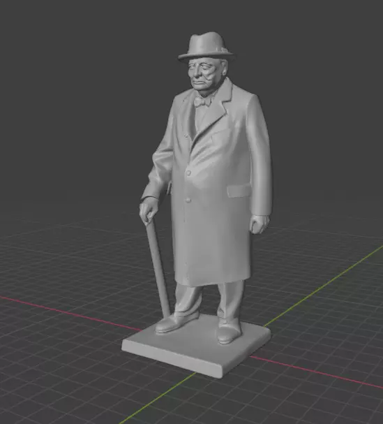 Winston Churchill 3D print model_15