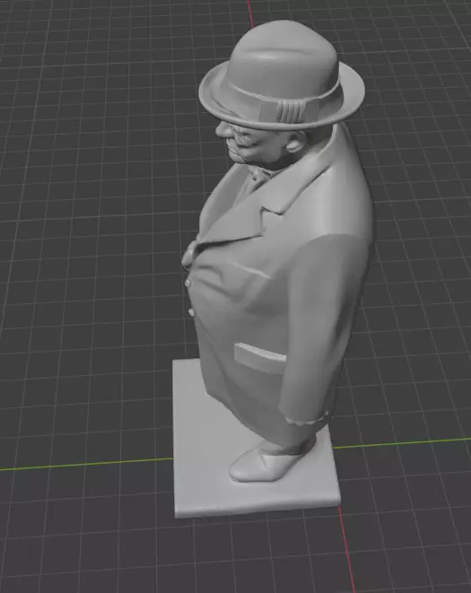 Winston Churchill 3D print model_12