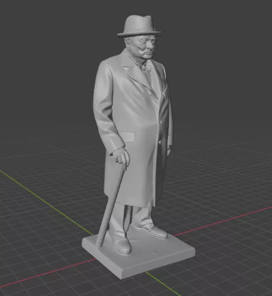 Winston Churchill 3D print model_1