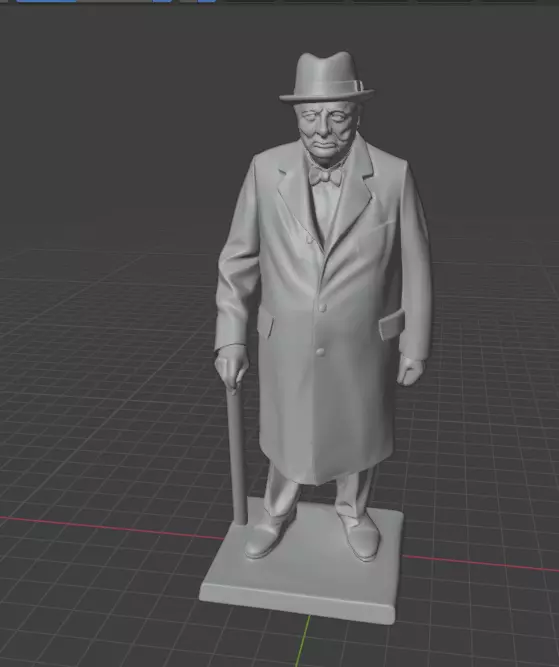 Winston Churchill 3D print model_17