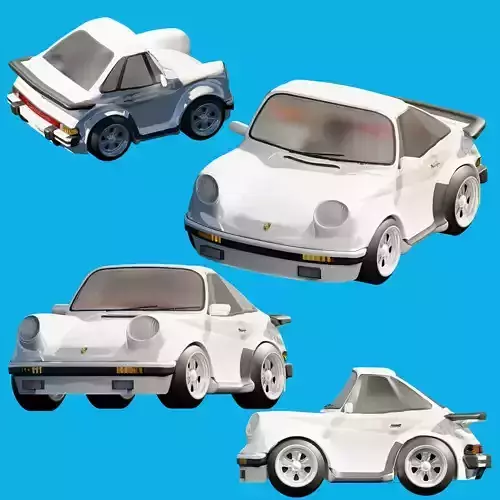 Porsche 930 Turbo mini car 3D model