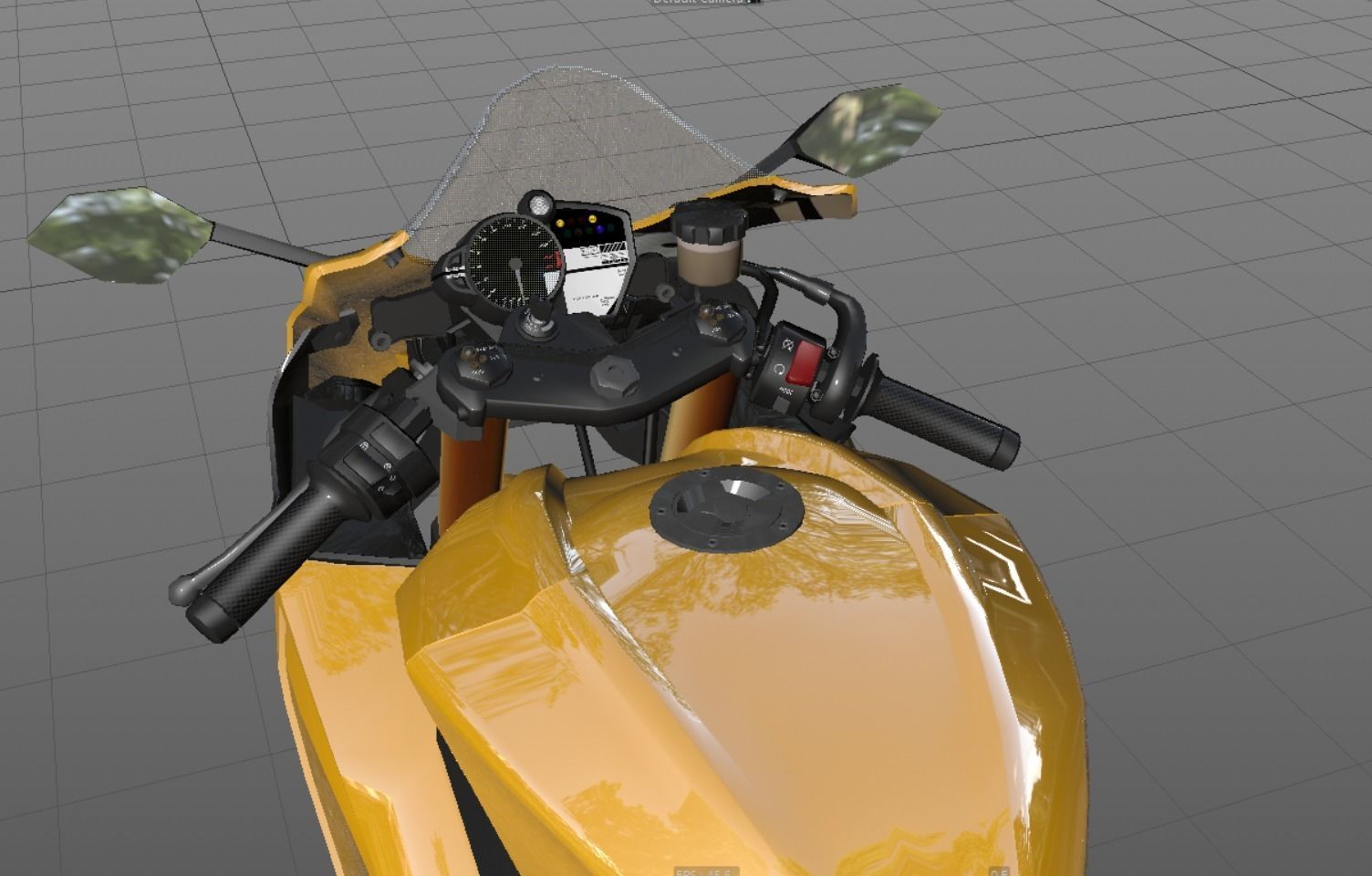Yamaha YZF 6 3D model - Heavy Bike - Sports Bikes LowPoly Low-poly 3D model_4