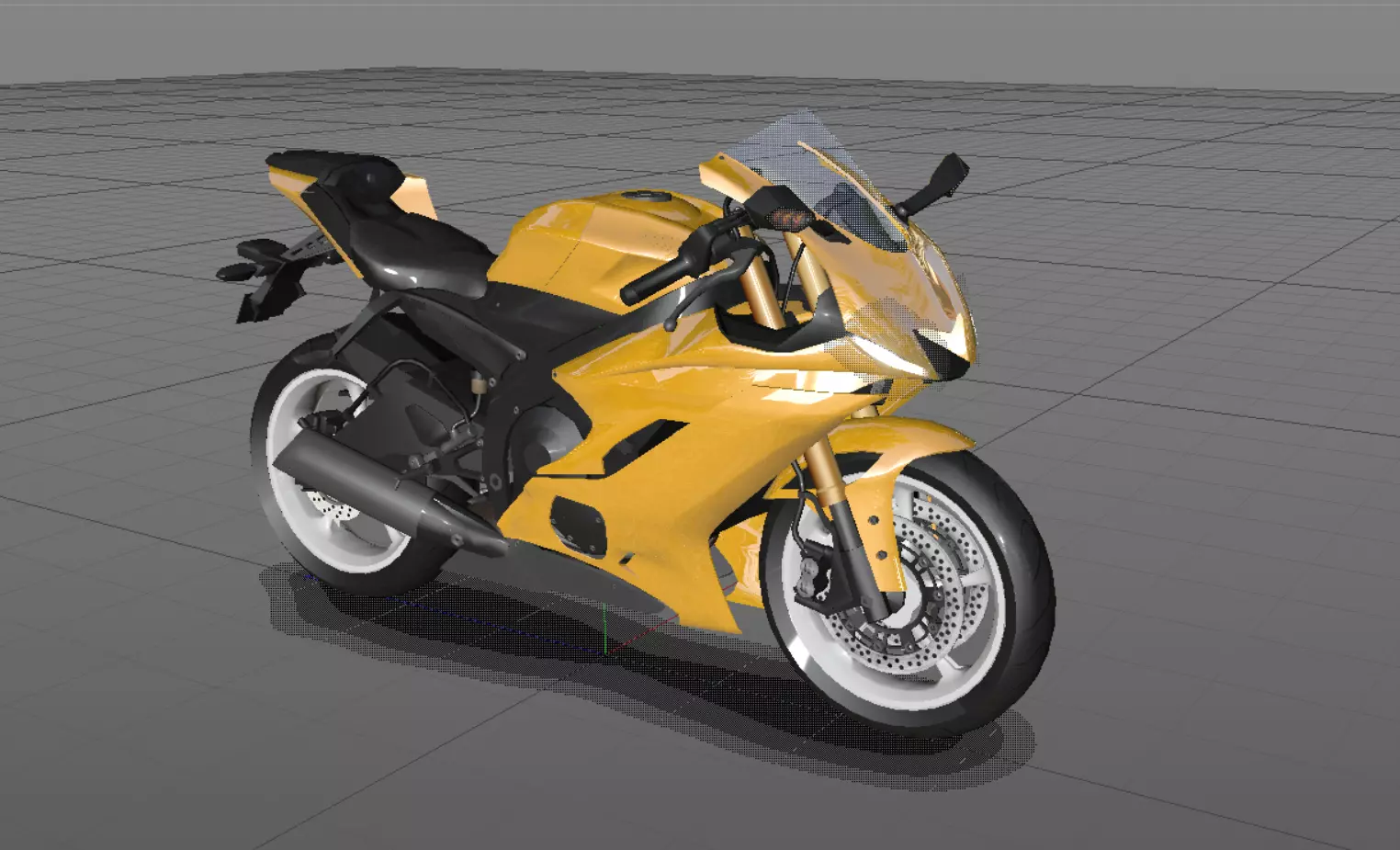 Yamaha YZF 6 3D model - Heavy Bike - Sports Bikes LowPoly Low-poly 3D model_0