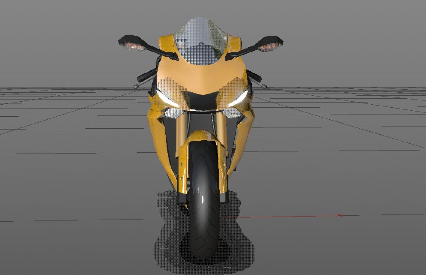 Yamaha YZF 6 3D model - Heavy Bike - Sports Bikes LowPoly Low-poly 3D model_3
