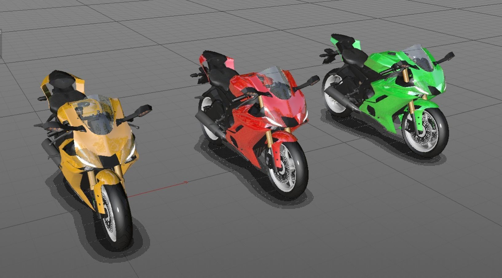 Yamaha YZF 6 3D model - Heavy Bike - Sports Bikes LowPoly Low-poly 3D model_10