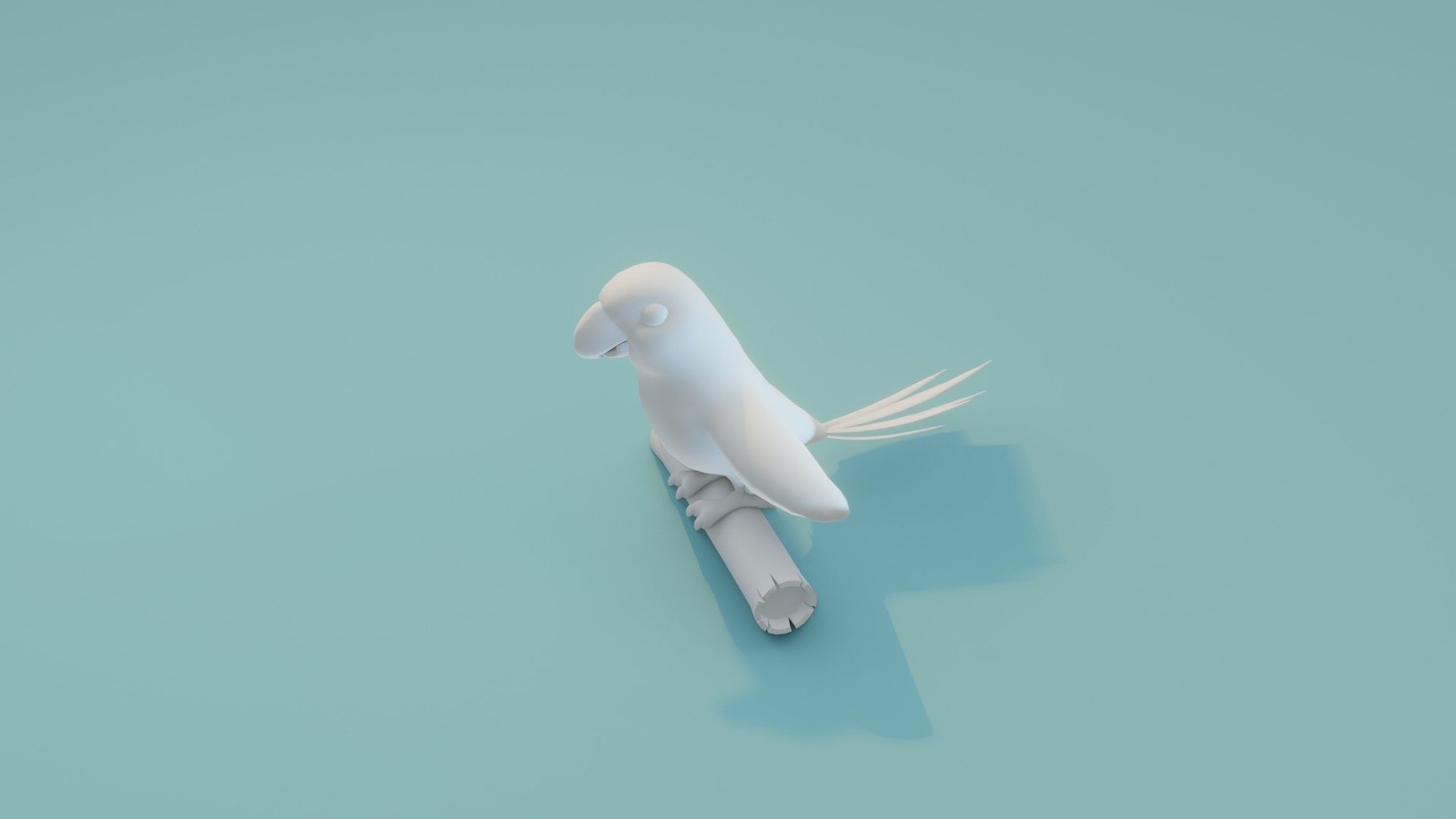 Cartoon Ara Parrot Animated and Rigged Base Mesh 3D Model Low-poly 3D model_15