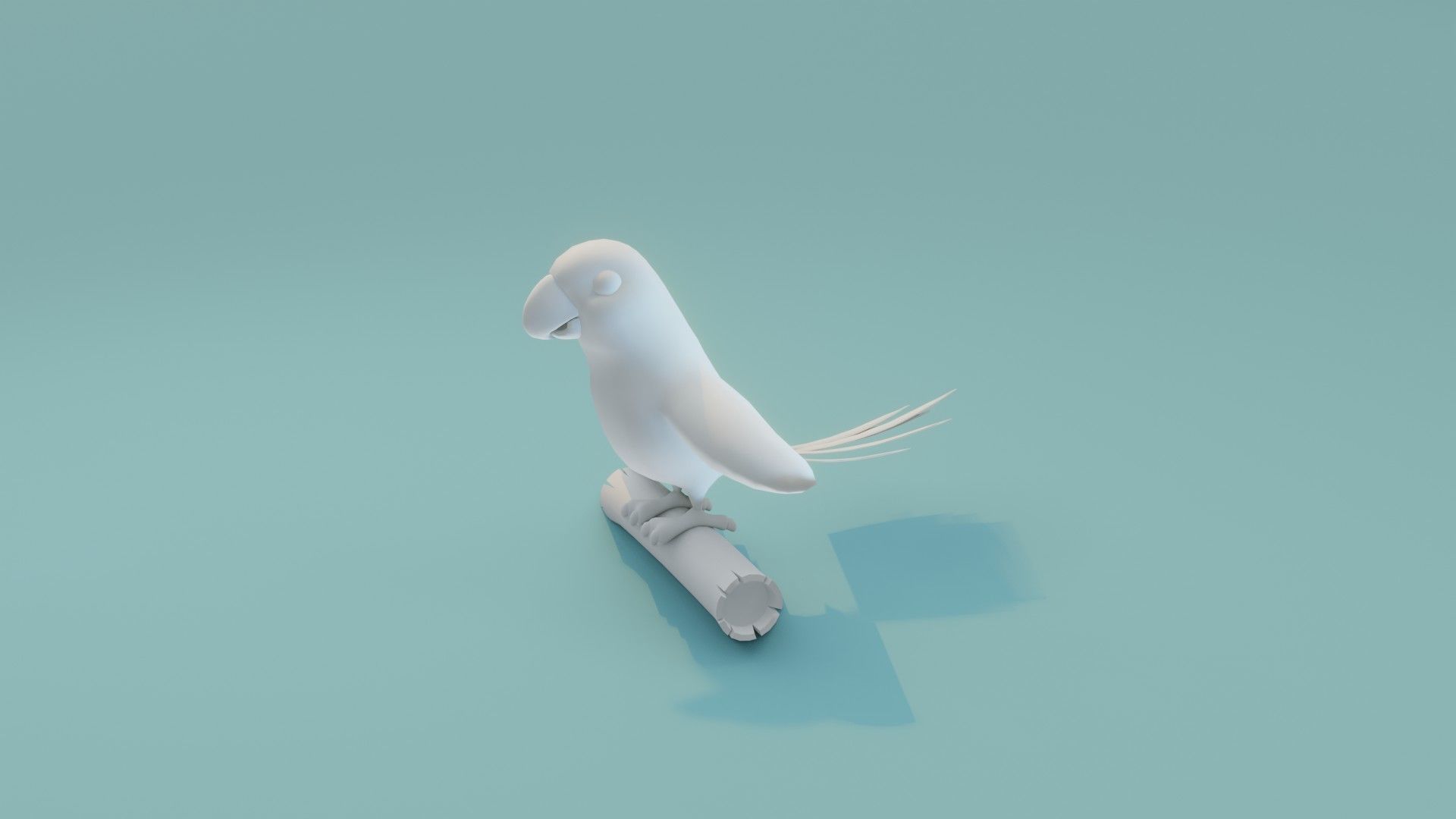 Cartoon Ara Parrot Animated and Rigged Base Mesh 3D Model Low-poly 3D model_10