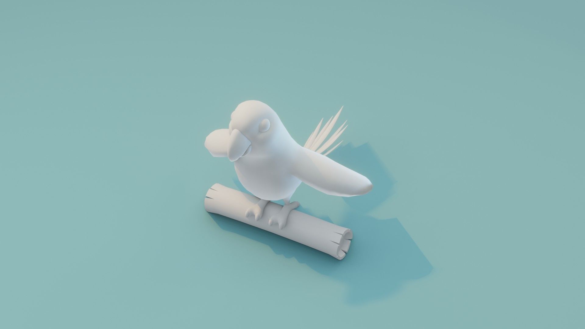 Cartoon Ara Parrot Animated and Rigged Base Mesh 3D Model Low-poly 3D model_2