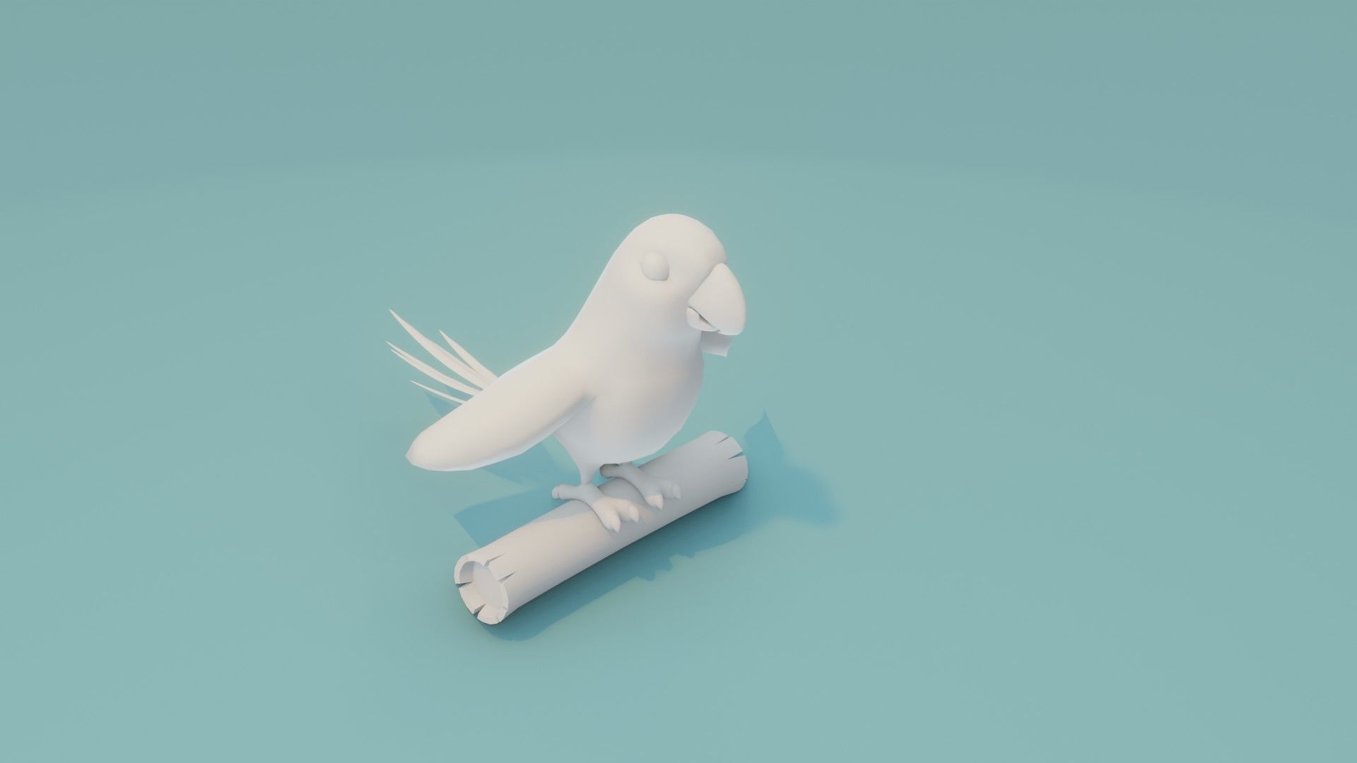 Cartoon Ara Parrot Animated and Rigged Base Mesh 3D Model Low-poly 3D model_6