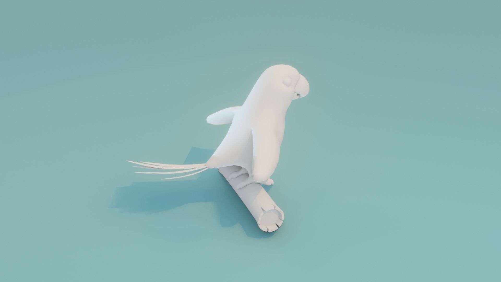 Cartoon Ara Parrot Animated and Rigged Base Mesh 3D Model Low-poly 3D model_5