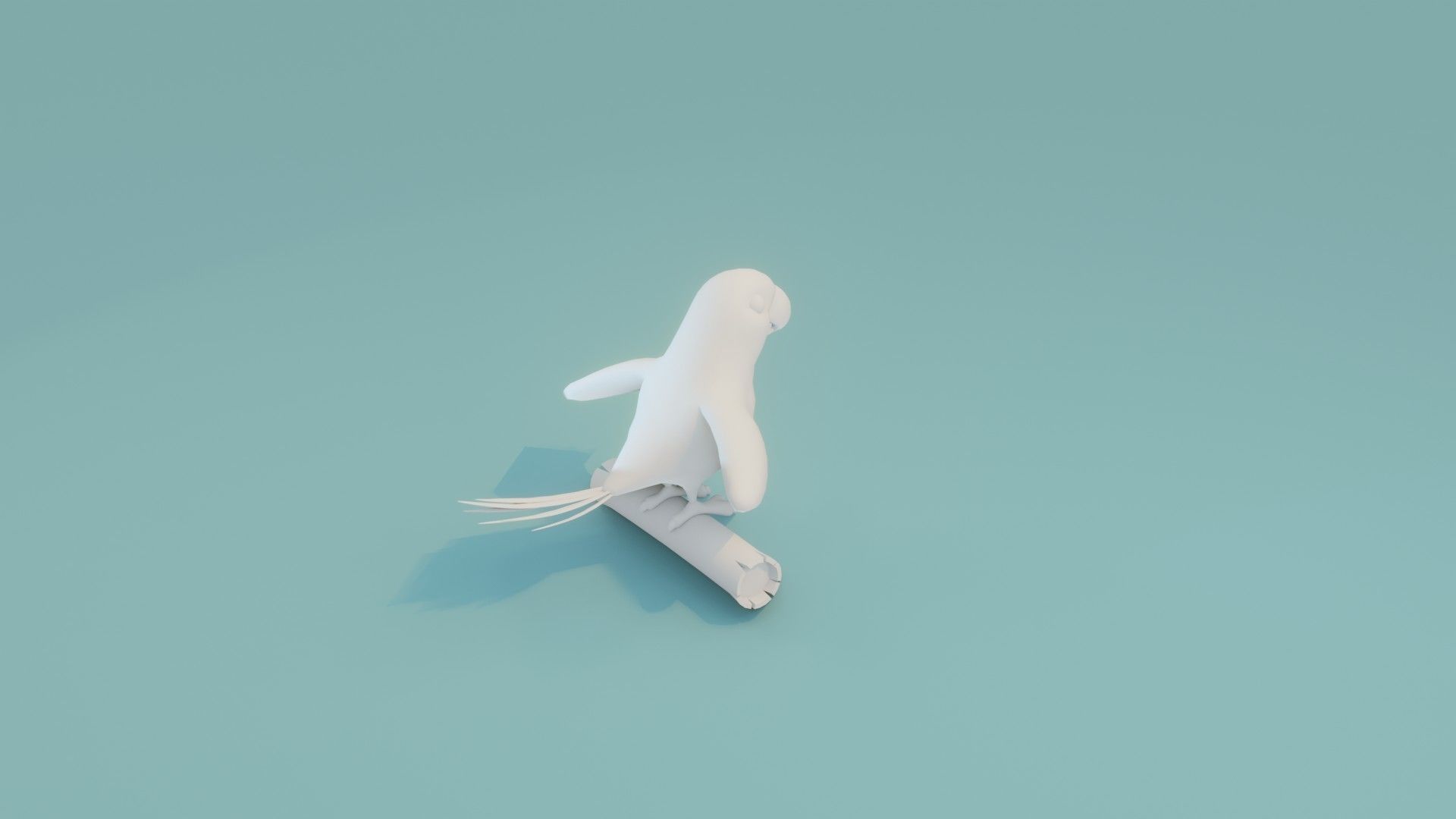 Cartoon Ara Parrot Animated and Rigged Base Mesh 3D Model Low-poly 3D model_13