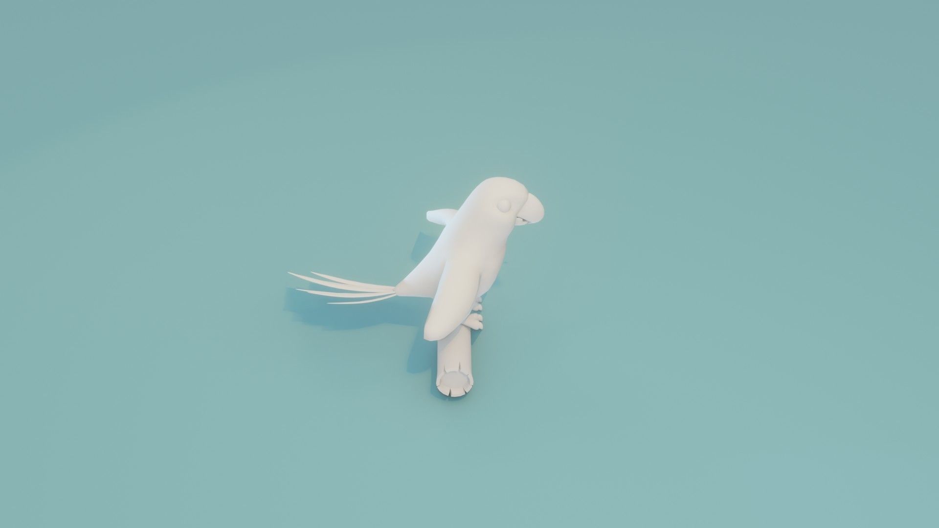 Cartoon Ara Parrot Animated and Rigged Base Mesh 3D Model Low-poly 3D model_18