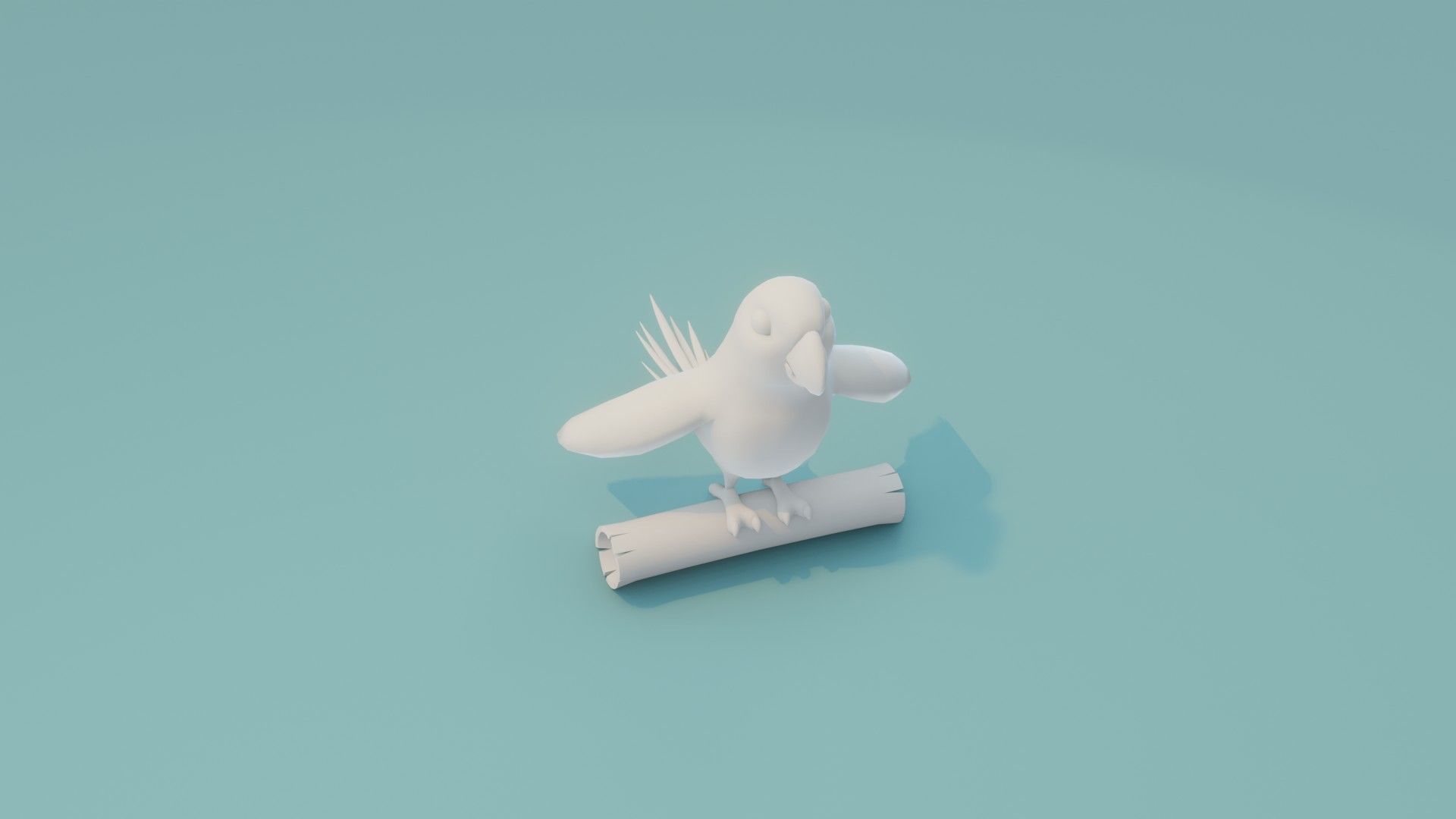 Cartoon Ara Parrot Animated and Rigged Base Mesh 3D Model Low-poly 3D model_9