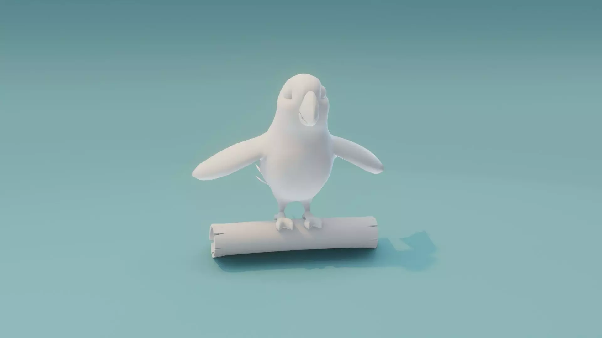 Cartoon Ara Parrot Animated and Rigged Base Mesh 3D Model Low-poly 3D model_0