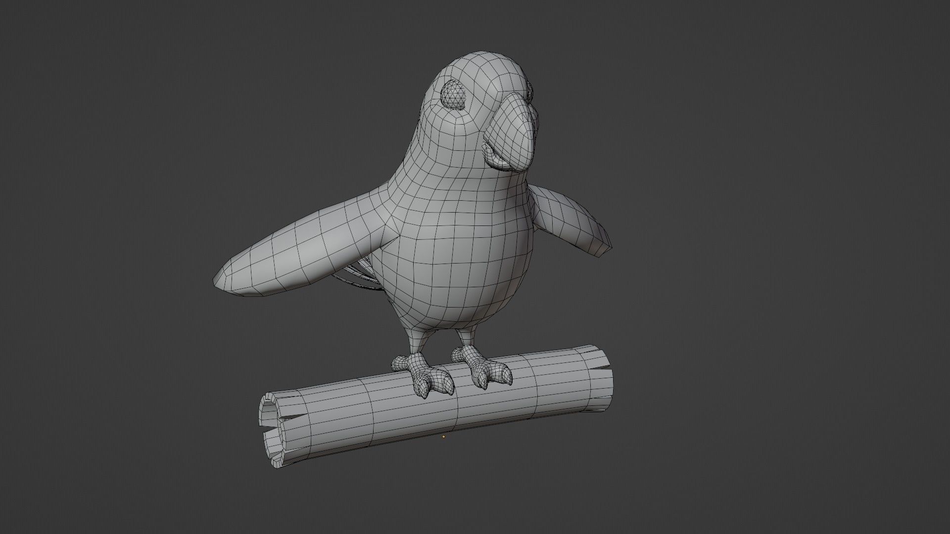 Cartoon Ara Parrot Animated and Rigged Base Mesh 3D Model Low-poly 3D model_19