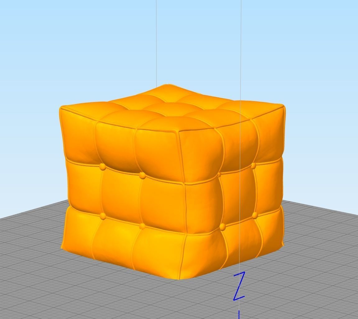 puf cube candle 3D print model_10