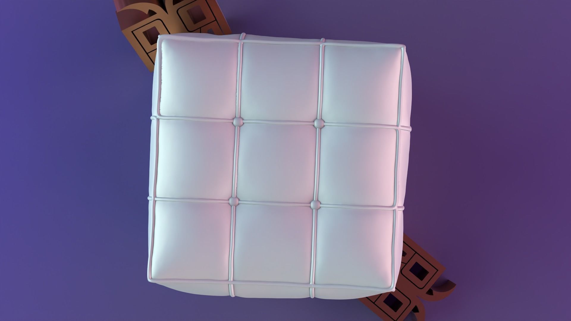 puf cube candle 3D print model_5