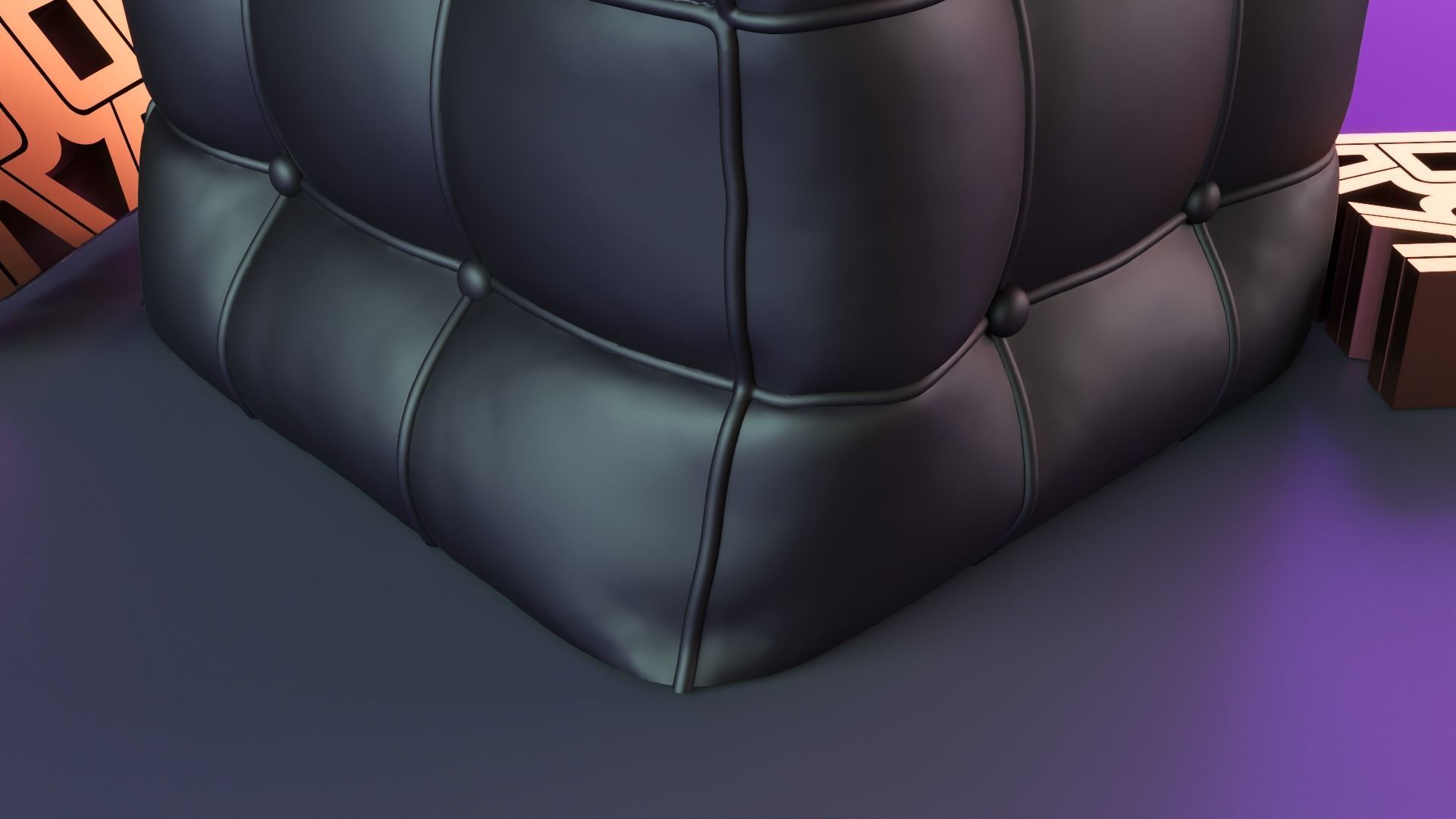 puf cube candle 3D print model_2