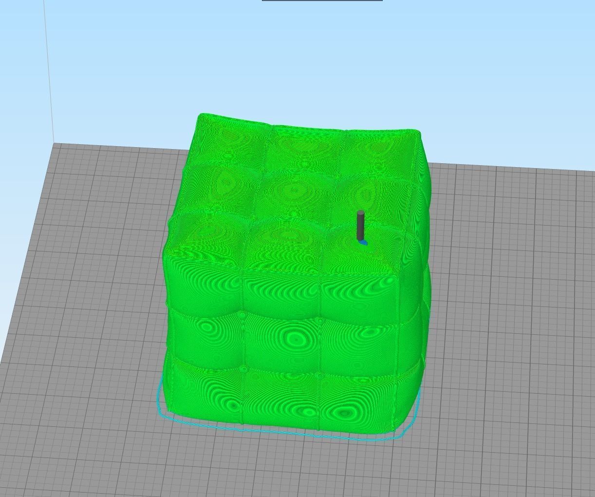 puf cube candle 3D print model_9