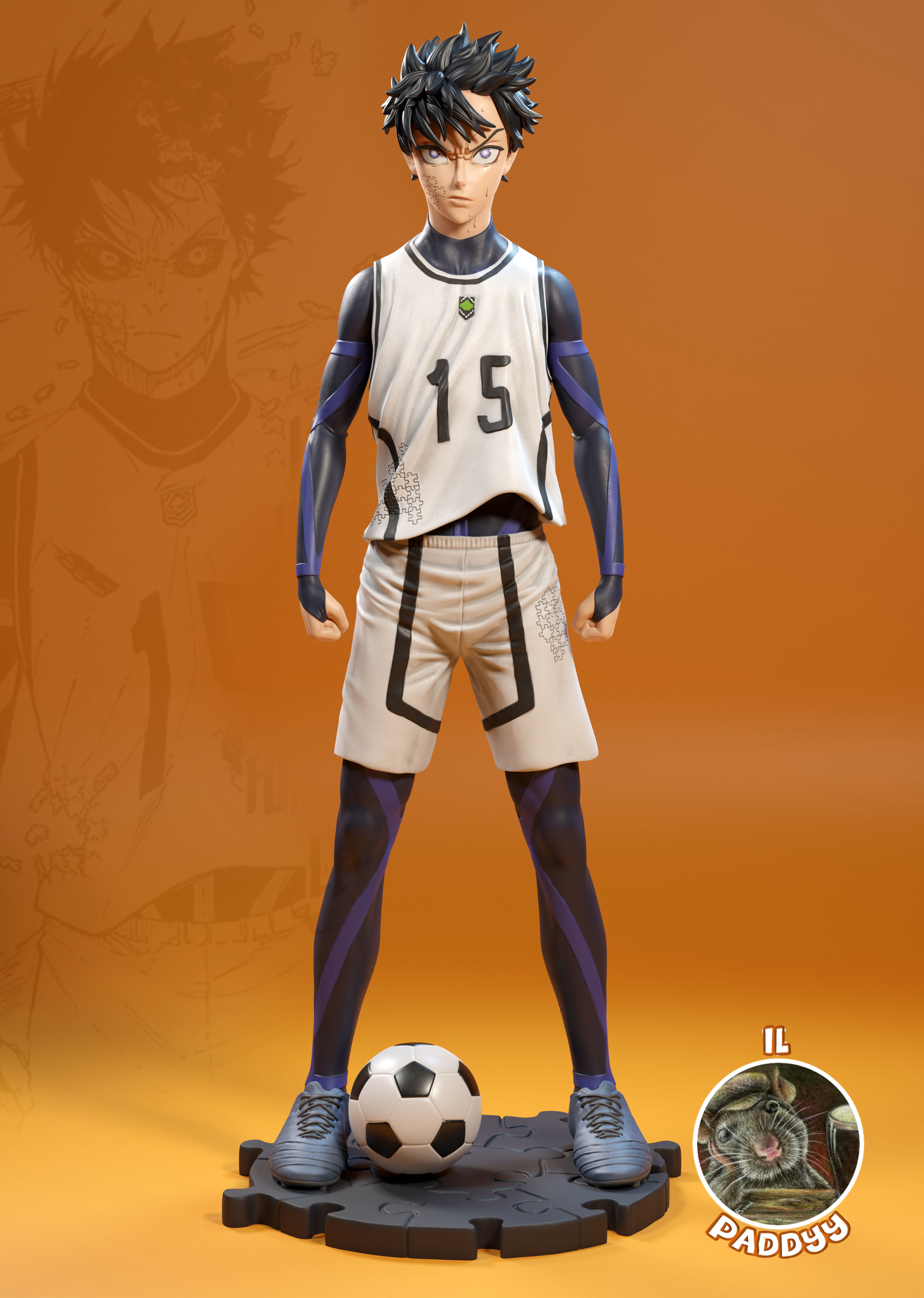 ISAGI YOICHI-BLUE LOCK 3D print model_2