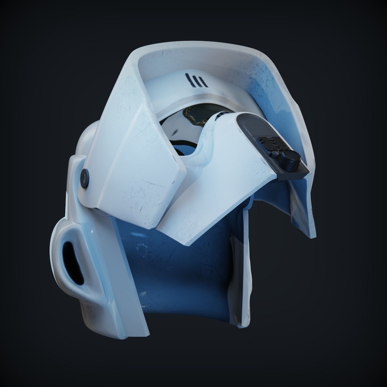 SCOUT TROOPER HELMET LIFE SIZE SCALE 3D print model_16