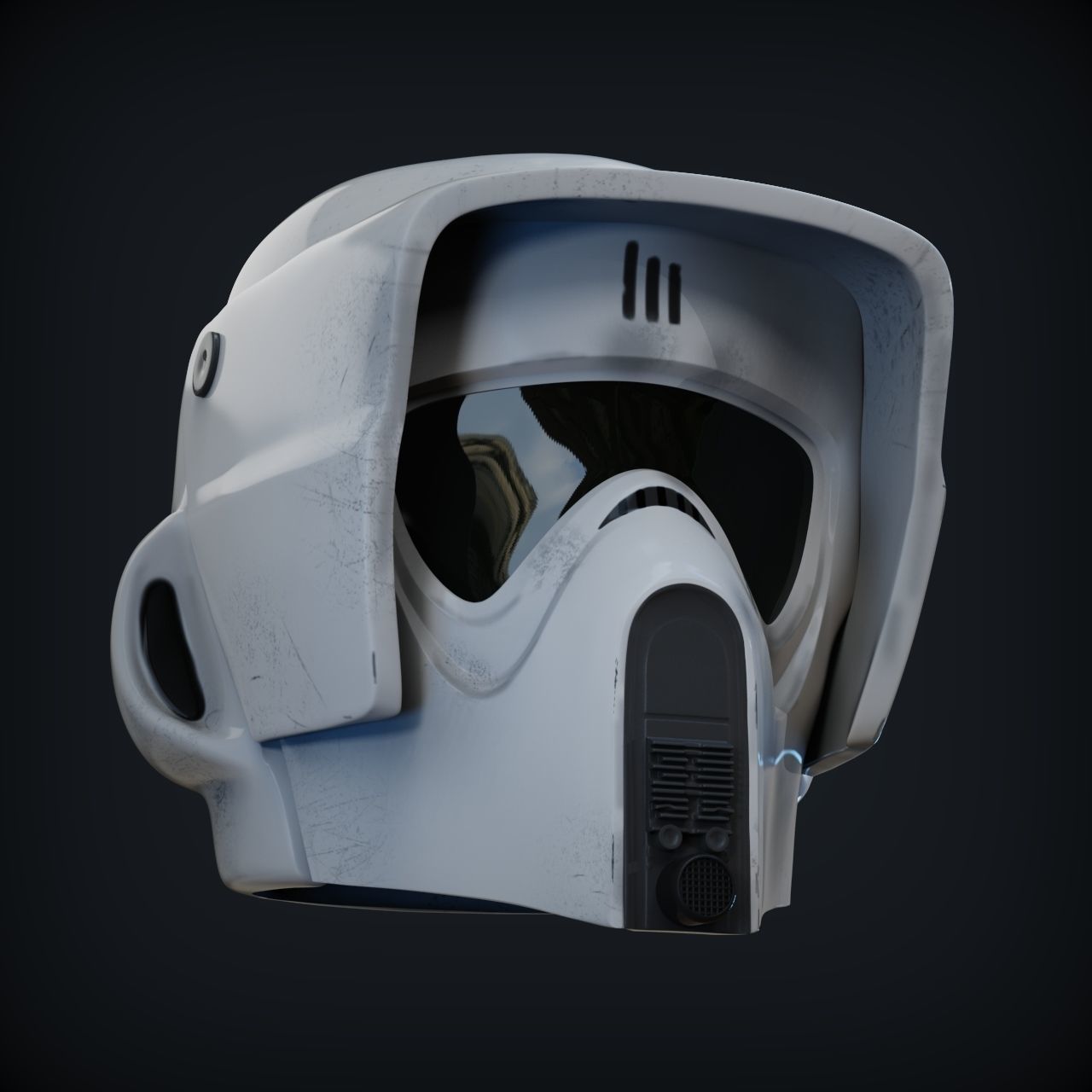 SCOUT TROOPER HELMET LIFE SIZE SCALE 3D print model_18