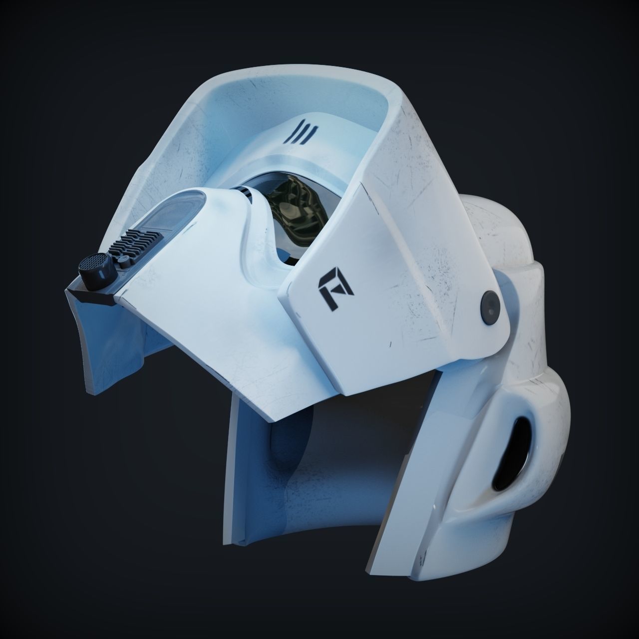 SCOUT TROOPER HELMET LIFE SIZE SCALE 3D print model_6