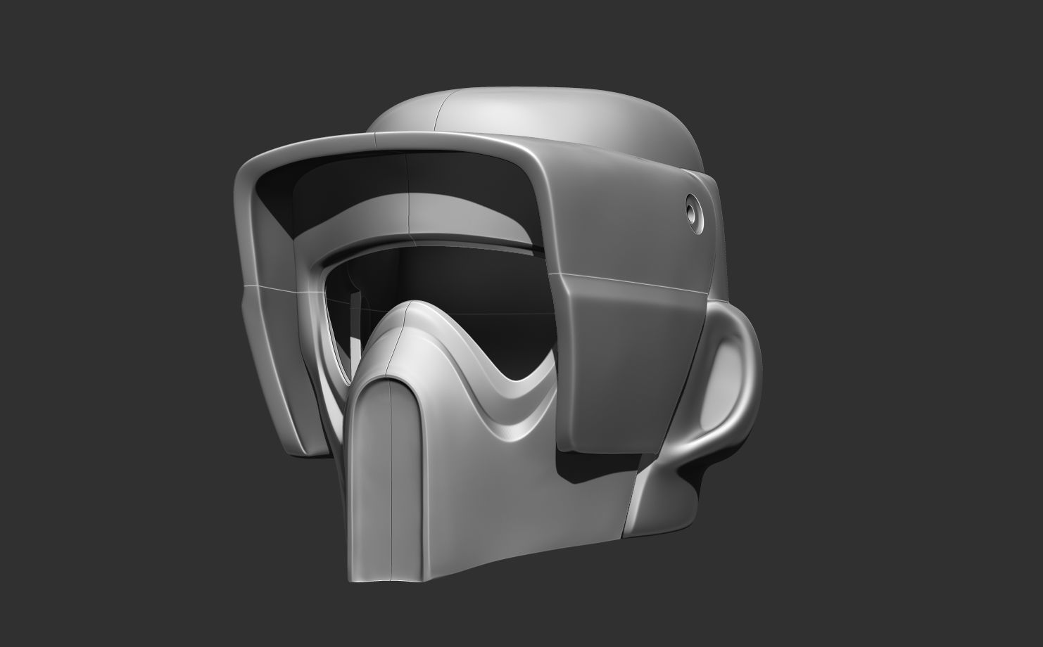 SCOUT TROOPER HELMET LIFE SIZE SCALE 3D print model_23