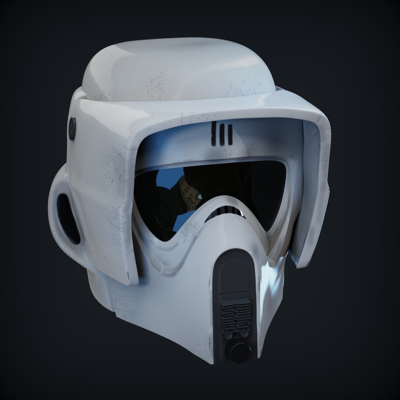 SCOUT TROOPER HELMET LIFE SIZE SCALE 3D print model_2