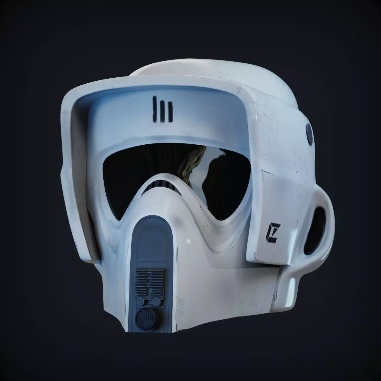 SCOUT TROOPER HELMET LIFE SIZE SCALE 3D print model_0