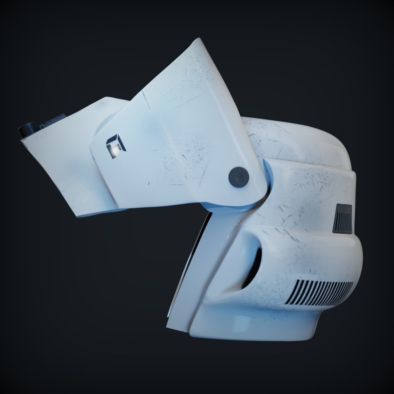 SCOUT TROOPER HELMET LIFE SIZE SCALE 3D print model_13