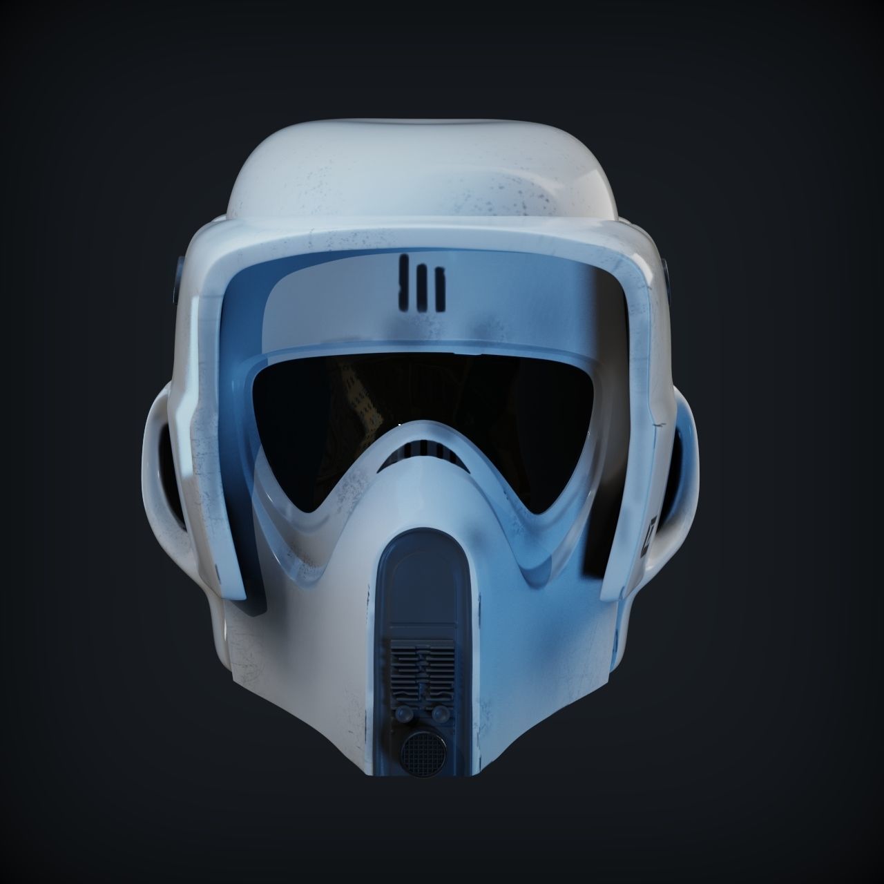 SCOUT TROOPER HELMET LIFE SIZE SCALE 3D print model_1