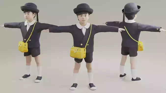 A boy in a kindergarten uniform 223 Rui