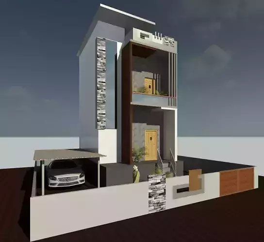 Modern Home Design 3D print model
