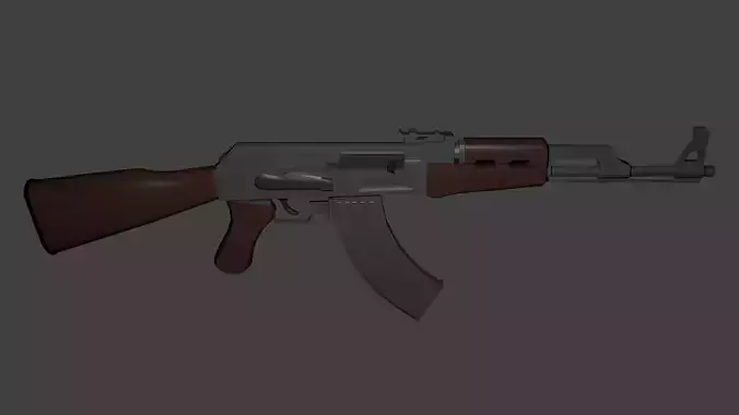 AK-47 3D Model in Blender