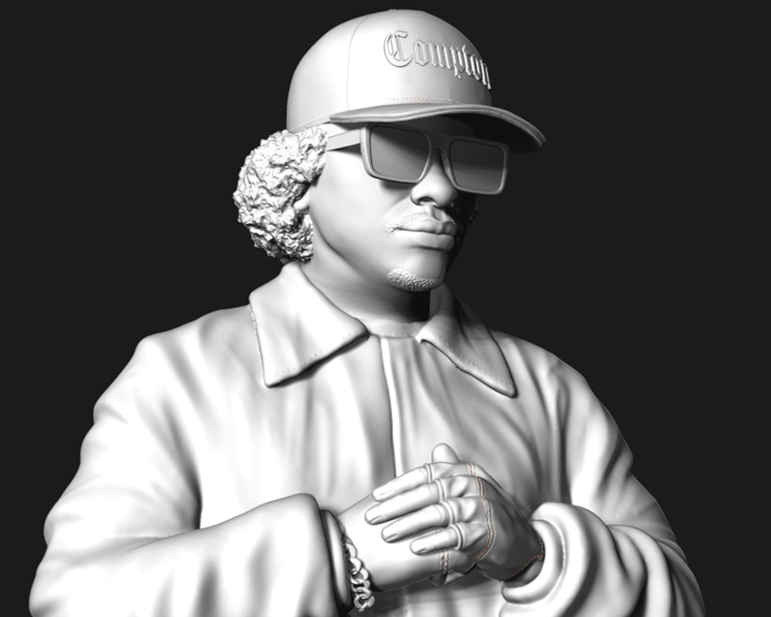 Eazy-E Bust 3D print model_4