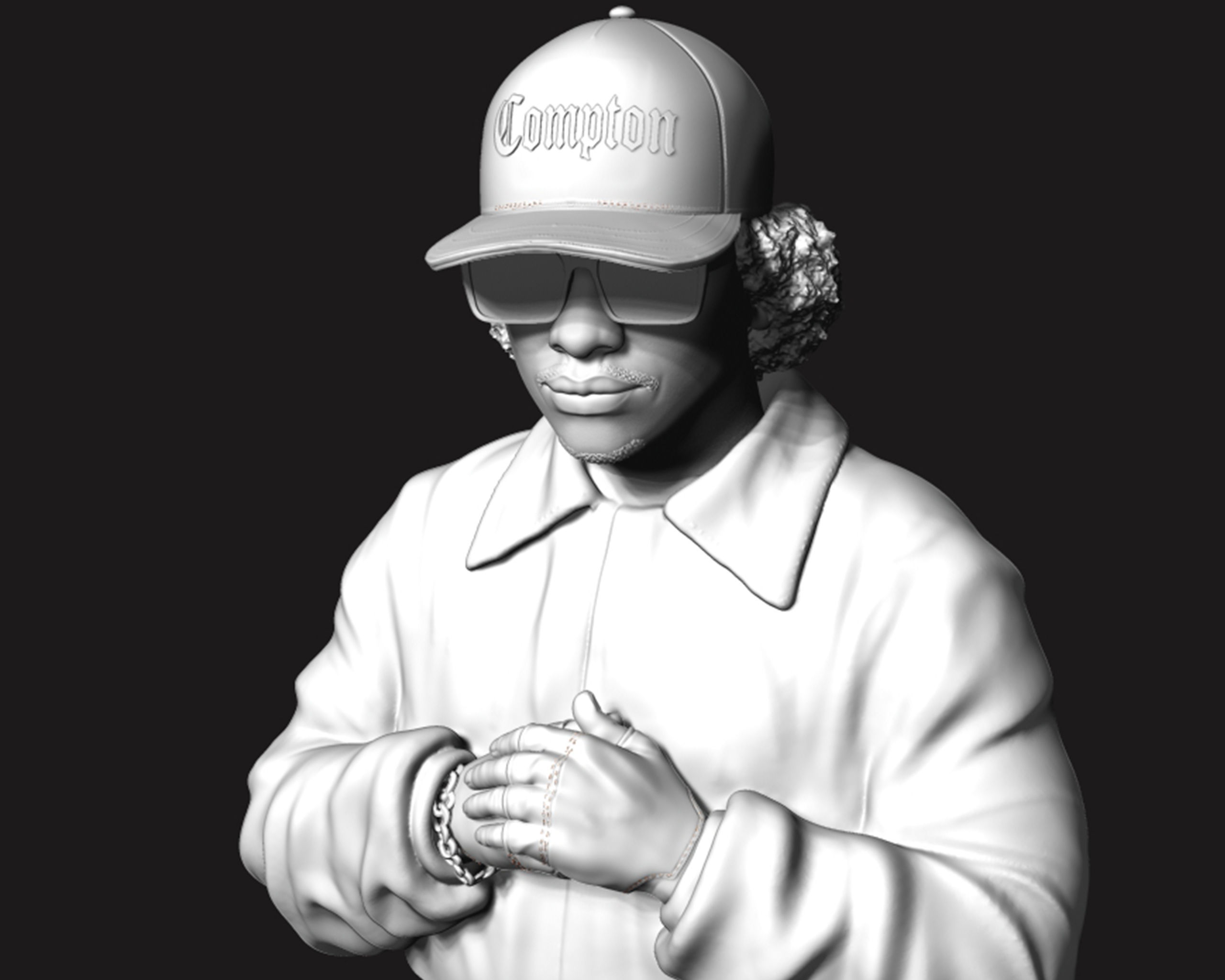 Eazy-E Bust 3D print model_9