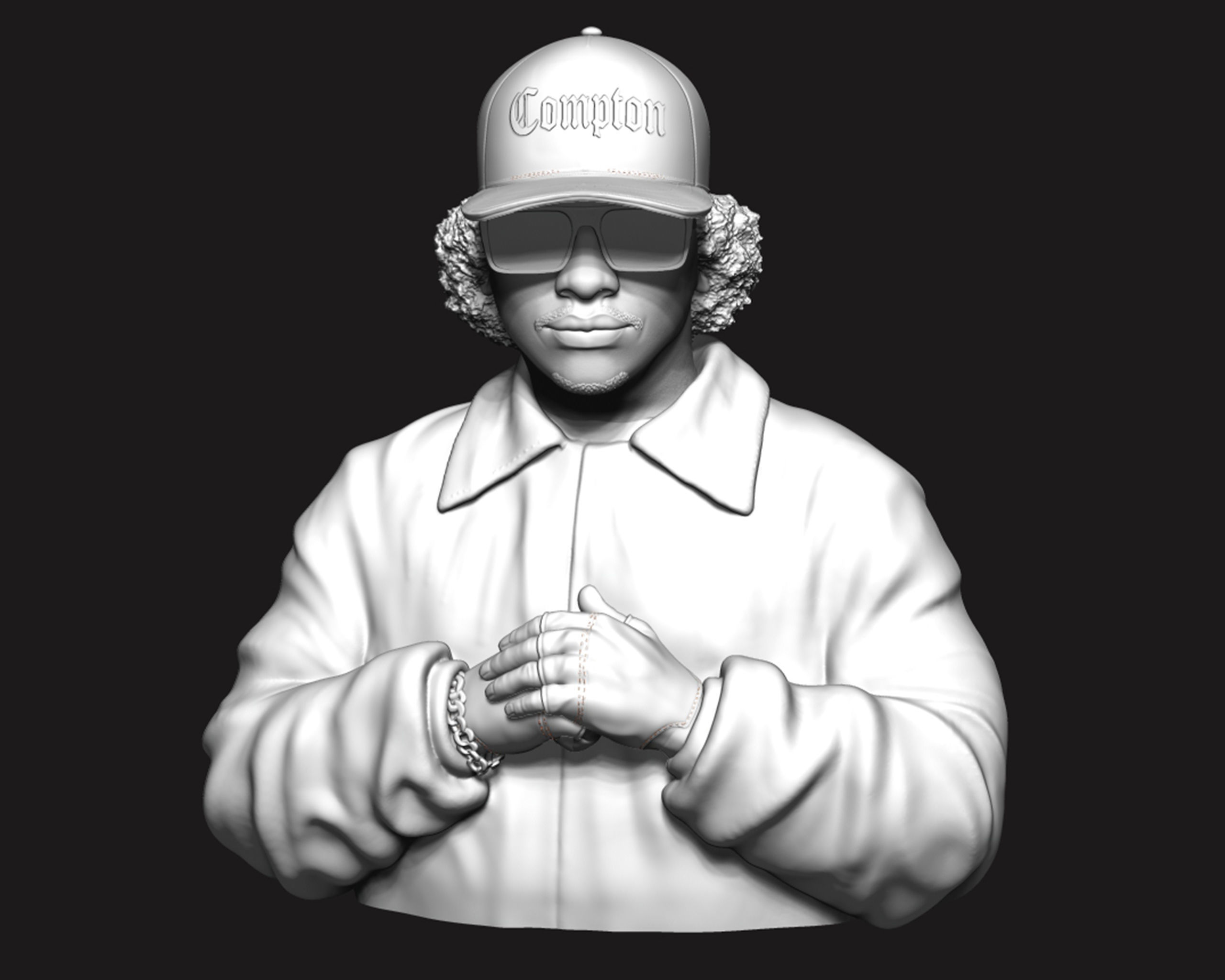 Eazy-E Bust 3D print model_2