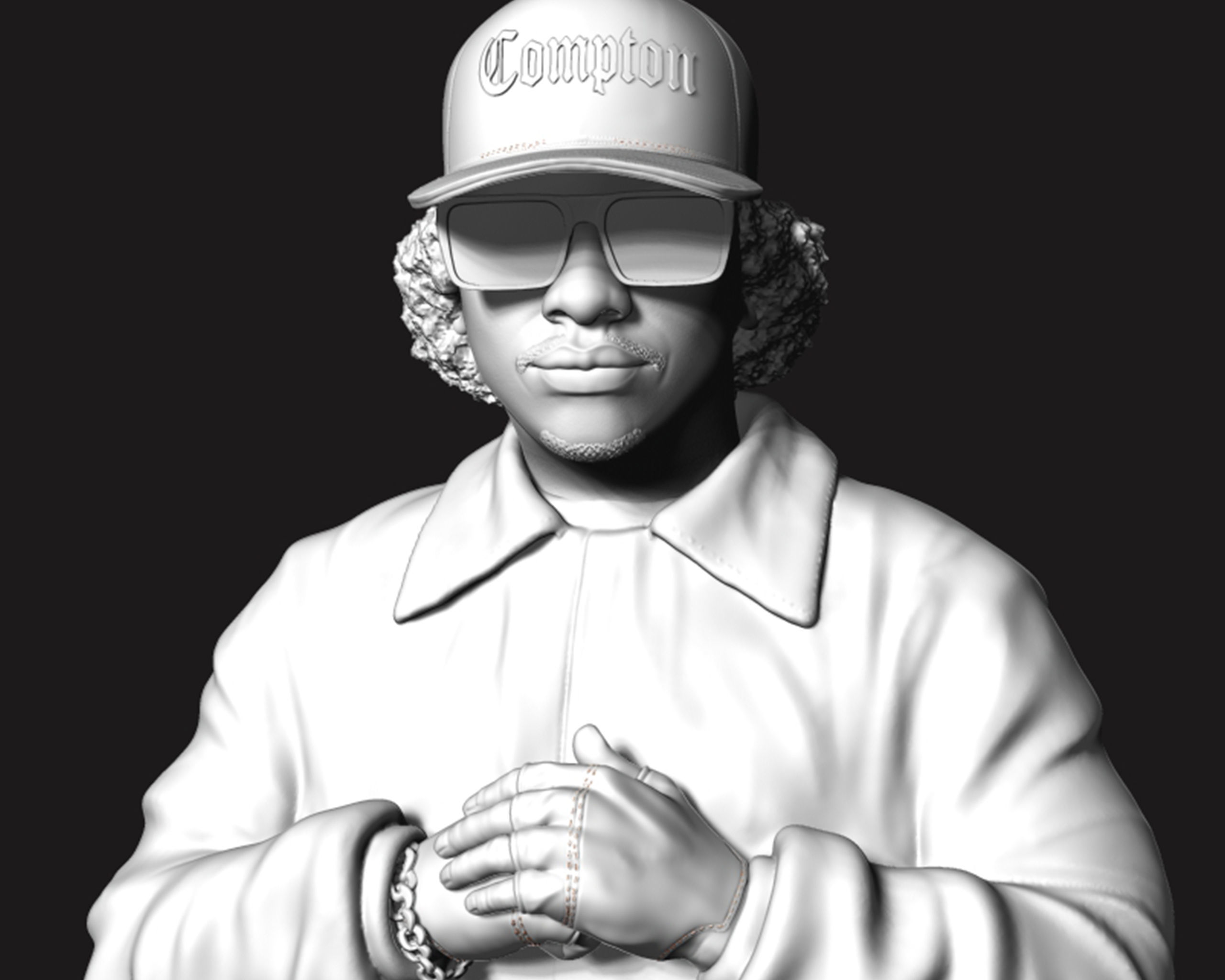 Eazy-E Bust 3D print model_8